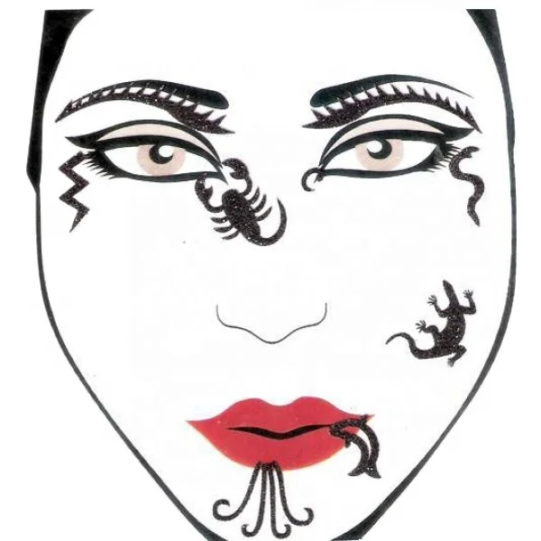 Halloween Temporary Face Tattoos 2022 Best Selling Halloween Party Horror Scary Bleed Decorative Face Tattoo Painless Removable Reusable Non Toxic Temporary Stickers Buy 2022 Latest New Unisex Face Tattoo Sticker For Ladies Women Girl Female Boy