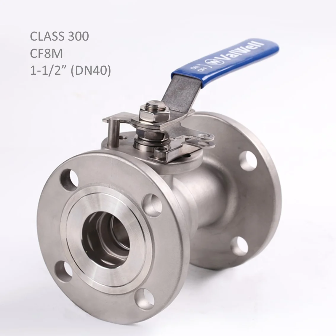 1.5" DN40 Class 300 Reduce Bore SS316 Industrial Ball Valve