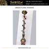 Silver with multi color metal flowers