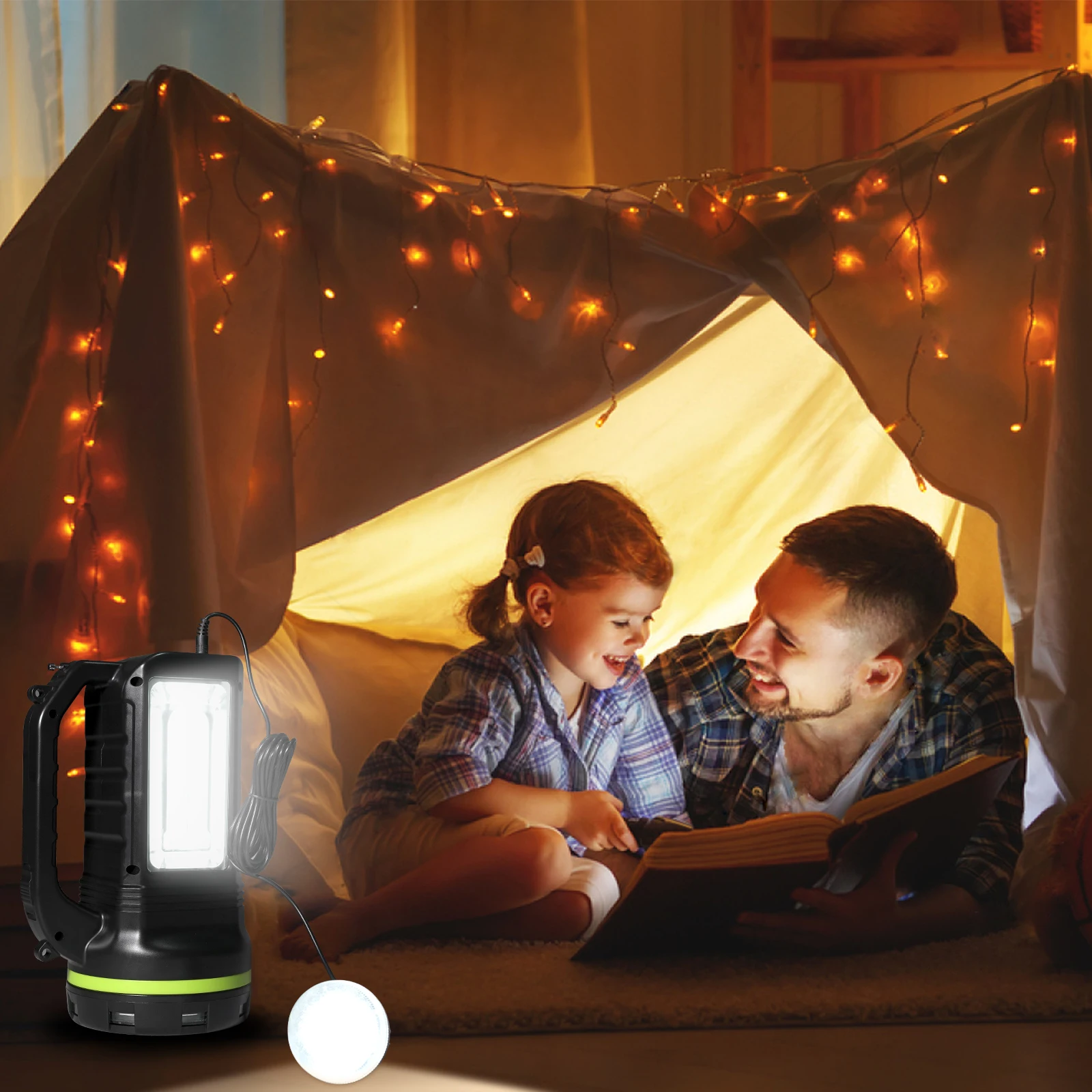 Teyoza AC/DC Multifunction Portable Rechargeable Searchlight
