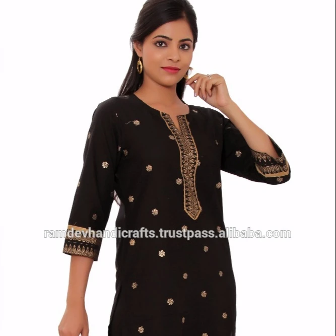 Ethnic Kurti Bollywood Kurta Indian Designer Women Cotton Top Tunic Dress 