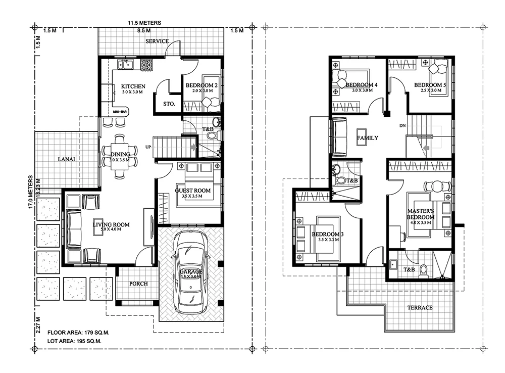 6 Bedrooms Prefabricated Houses Luxury Prefab Light Steel Villa House ...