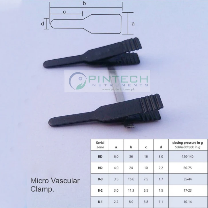 Clinical Micro Vessel Clamps  Vascular Clamps Microvascular Clamp Micro Surgery Surgical Instruments
