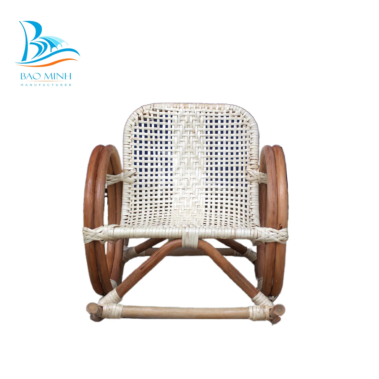 Traditional Style Rattan Rocking Chair Leisure Chair for Home Office Living Room and Hotel for Toys Babies and Dolls