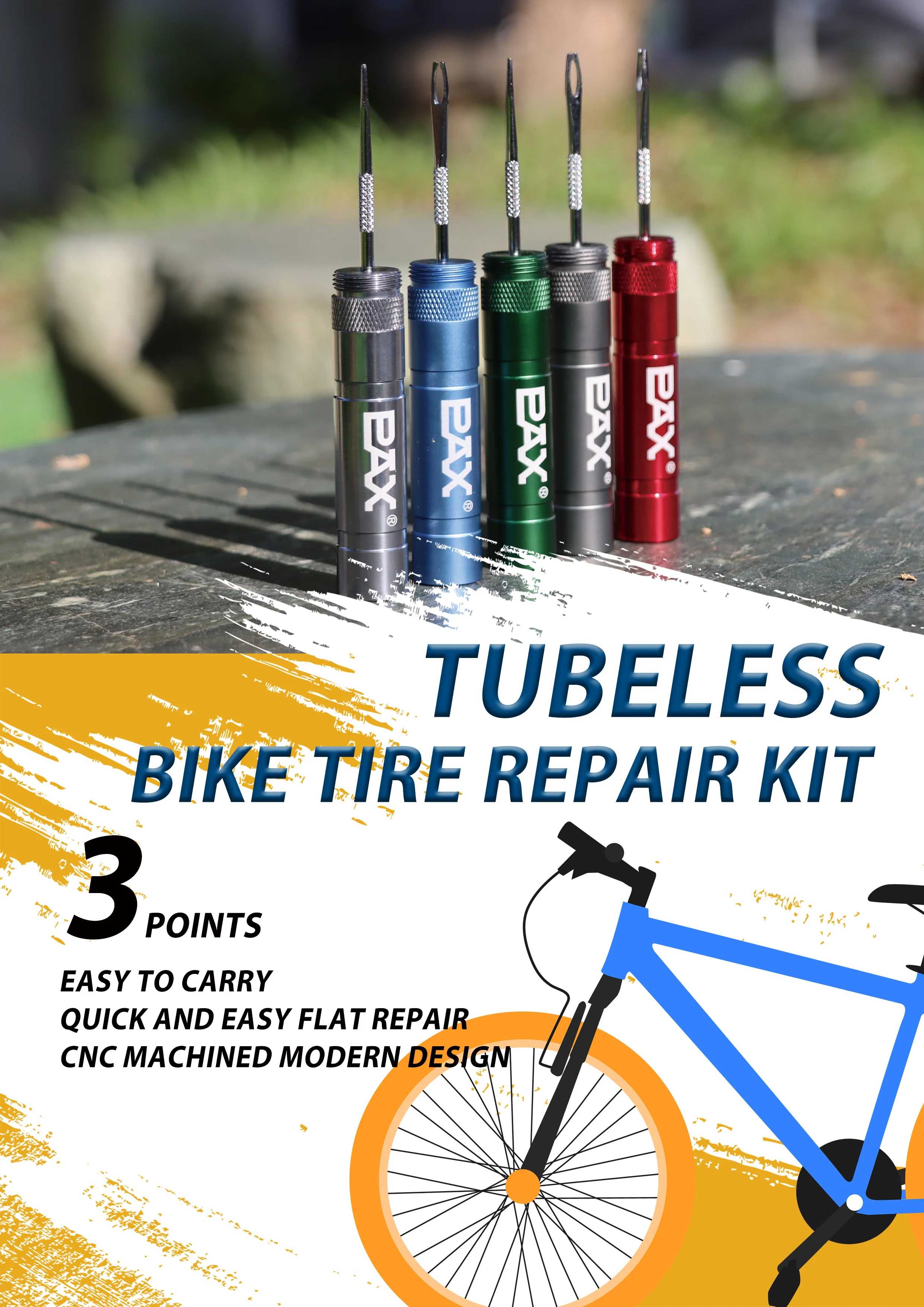 Details about   Kit de herramientas de reparación de llanta de bicicleta Cómodo de Transportar 