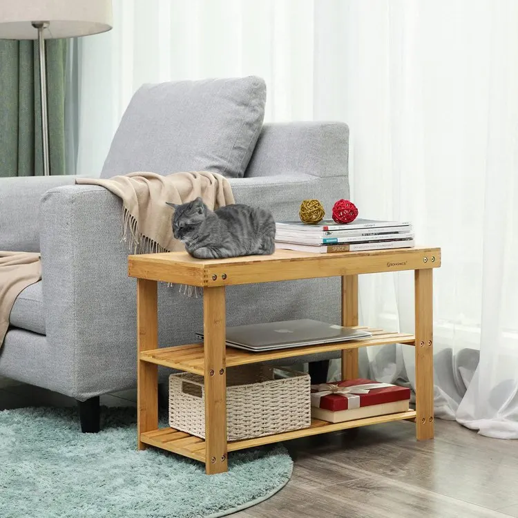 SONGMICS 100% Bambus Zapatero mit 3 Ebenen Organizer Bambus-Schuhregal Bank  Wohnzimmermbel Dropshipping, Design| Alibaba.com
