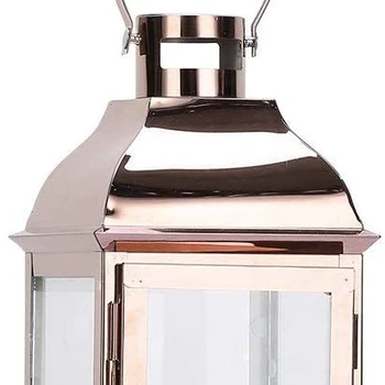Flameless Candle Lanten Stainless Steel / Decorative Candle Lantern For Indoor Home