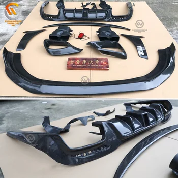 Carbon Bumper Lip Rear Diffuser Fog Trim Side Fender Kit For Benz W222 S63 S65 2018+