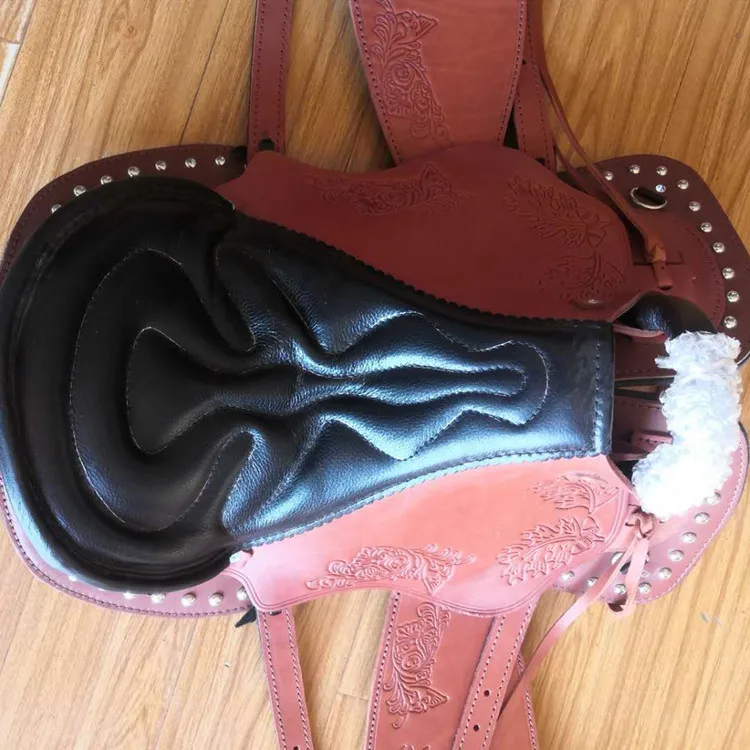 
 Оптовая продажа, дешевое кожаное классическое розовое седло для Выездки  