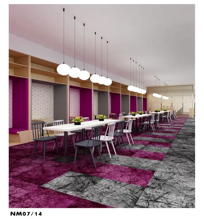 Various Style Of Fireresistant Carpet Tiles With Easy Installation