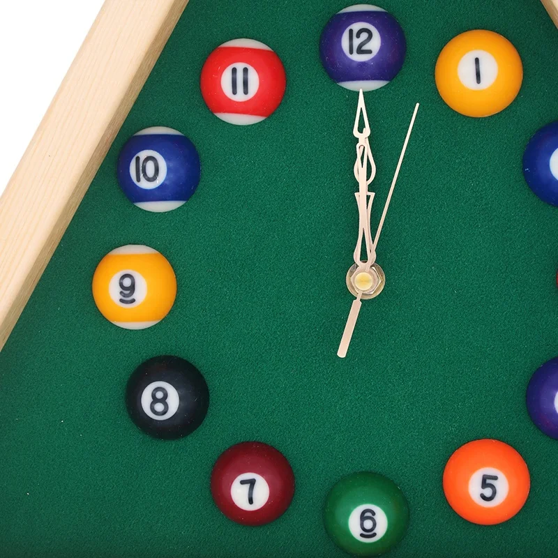 Orologio Da Parete A Tema Biliardo, 30,5 Cm, Con Palline Da 1 A 12, Ideale Per Sala Giochi E Bar