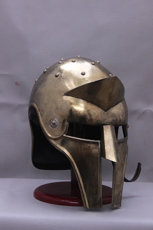 来自印度的斯巴达古董风格中世纪伟大骑士圣殿骑士可穿戴头盔全头罩