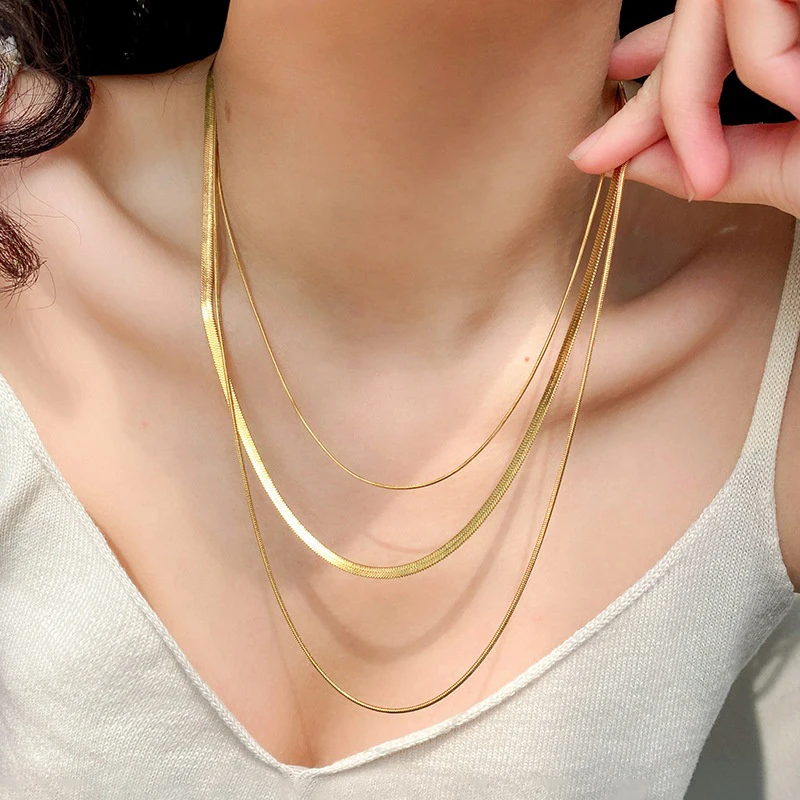 Gold Dainty Snake Chain Thread Chain Choker Ultra Thin Chain Necklace Tiny  Necklace Simple Chain Necklace in Gold