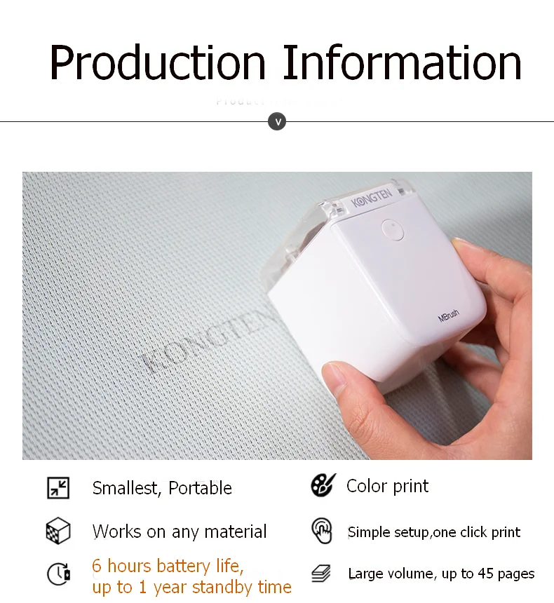Impresora Pequeña De Inyección De Tinta Inalámbrica,Portátil,Multicolor,Con  Patrón De Logotipo,Mini Impresora Multiusos A Color - Buy Precio De Fábrica  Mini Portátil De Mano Todo En Una Nota Adhesiva Foto Wifi Fecha De