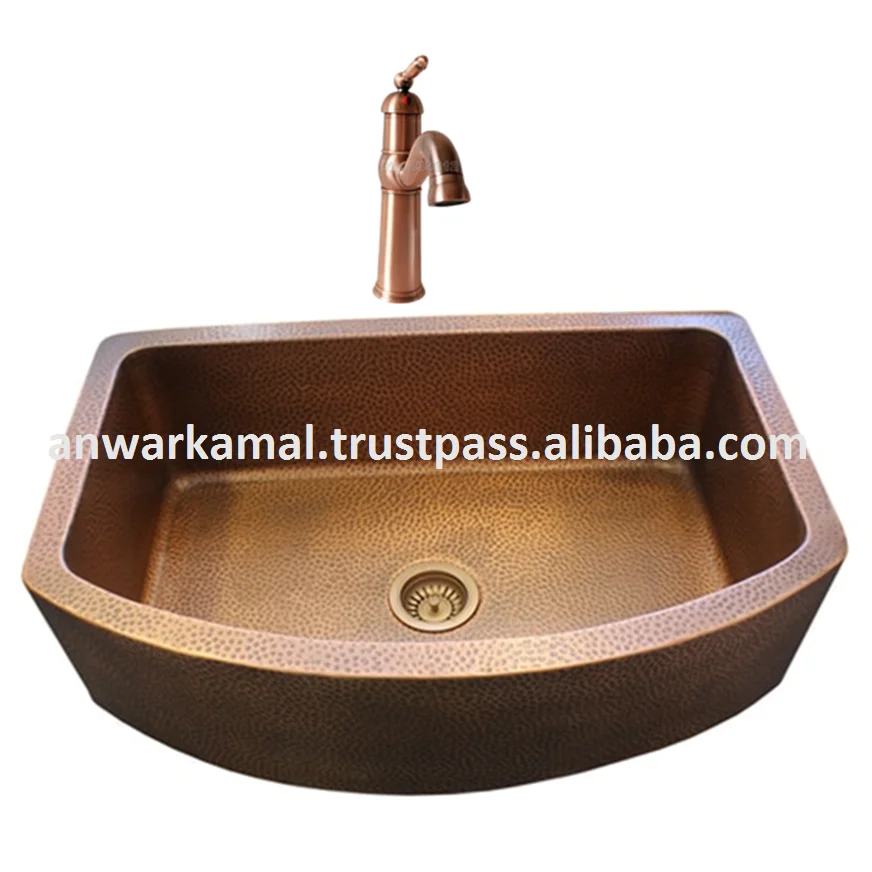 Spring Spout Faucet Double Bowl Copper Retrofit Farmhouse Sink Buy