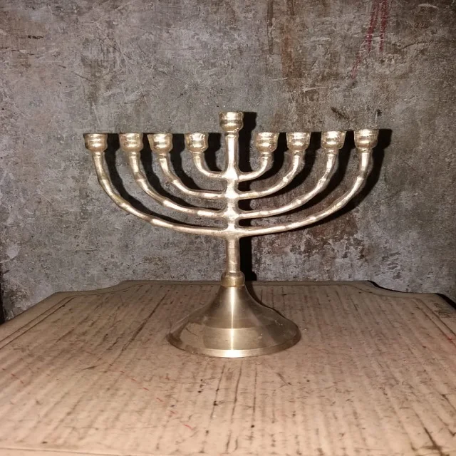 Brass Top Selling Large Menorah In Different Designs Made With Solid