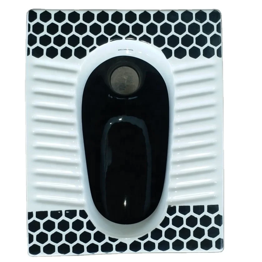 Художественное черно-белое двухцветное керамическое сиденье для унитаза, приседание, вдохновленное ориссой, сантехника для стильных ванных комнат