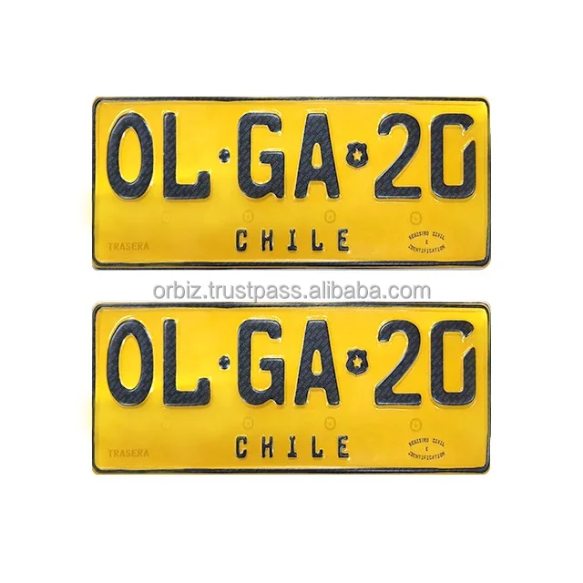 Chile Number Plate Manufacturer - Buy 
