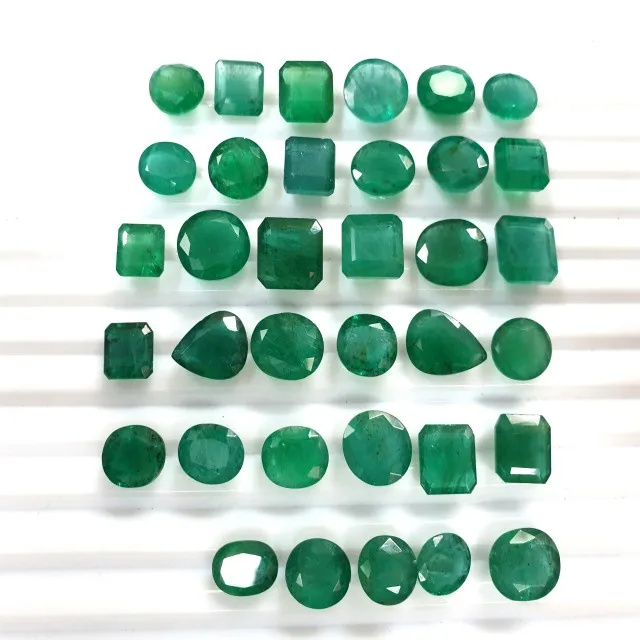 Natural 100 Genuine Mix Size Emerald Mix Shape Stones Faceted Cut