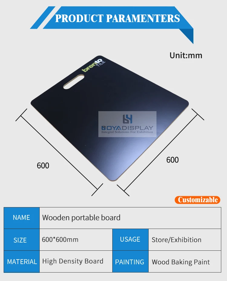 Ceramic Tile Stone MDF Sample Display Board with Handle