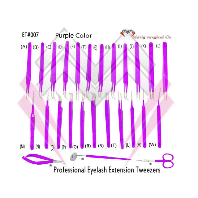 Top Quality Satin Eyelash Extension Tweezers Russian Volume Extension