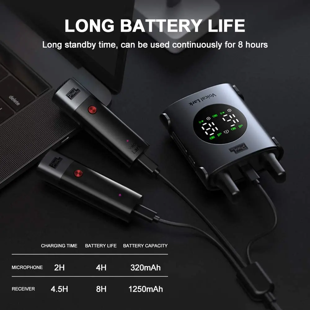 Беспроводной петличный микрофон UHF, 1 передатчик и 2 приемника, совместимые со смартфоном, DSLR, интервью