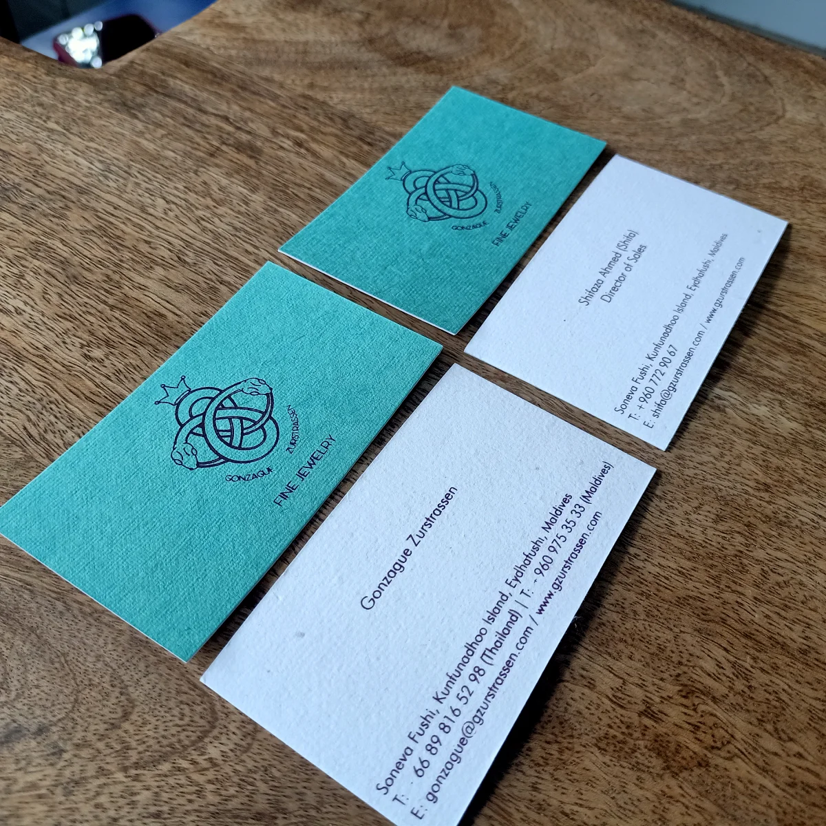 Custom Made Printed Visiting Cards Made On Eco Friendly Cotton Paper