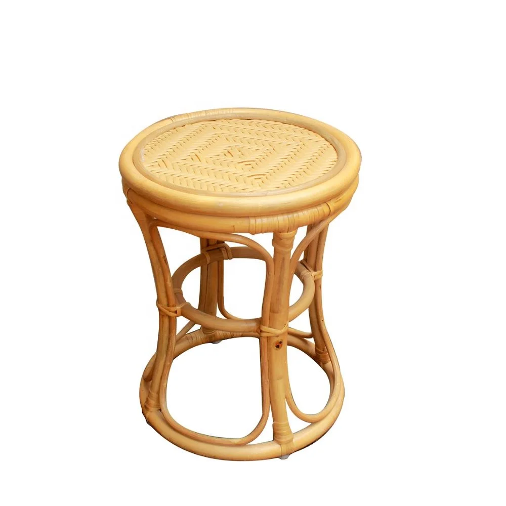 Wholesale Natural Rattan Stool/ Rattan Ottoman Decore For Home From