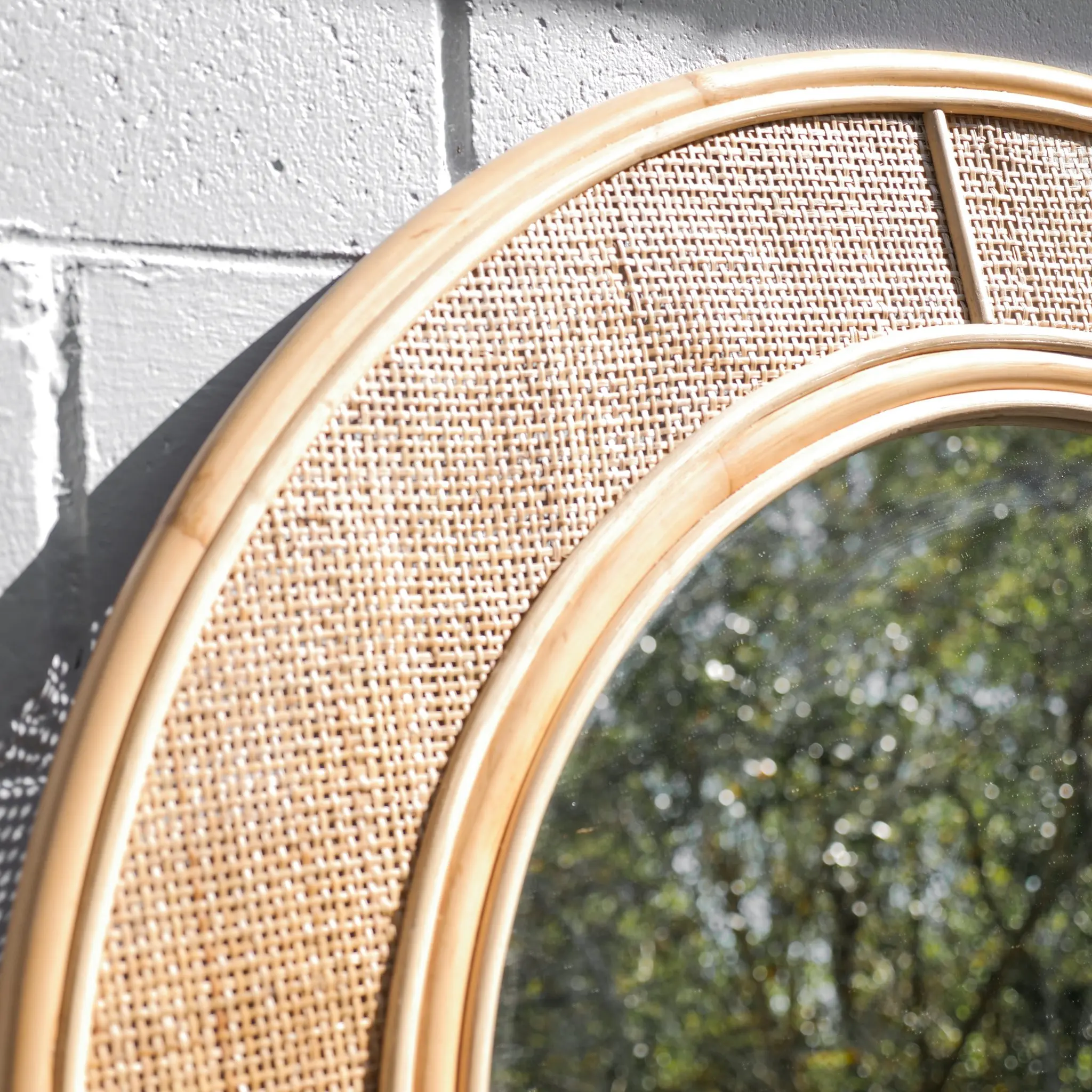 Large Rattan Wall Leaning Arched Mirror Buy Rattan Mirror Rattan