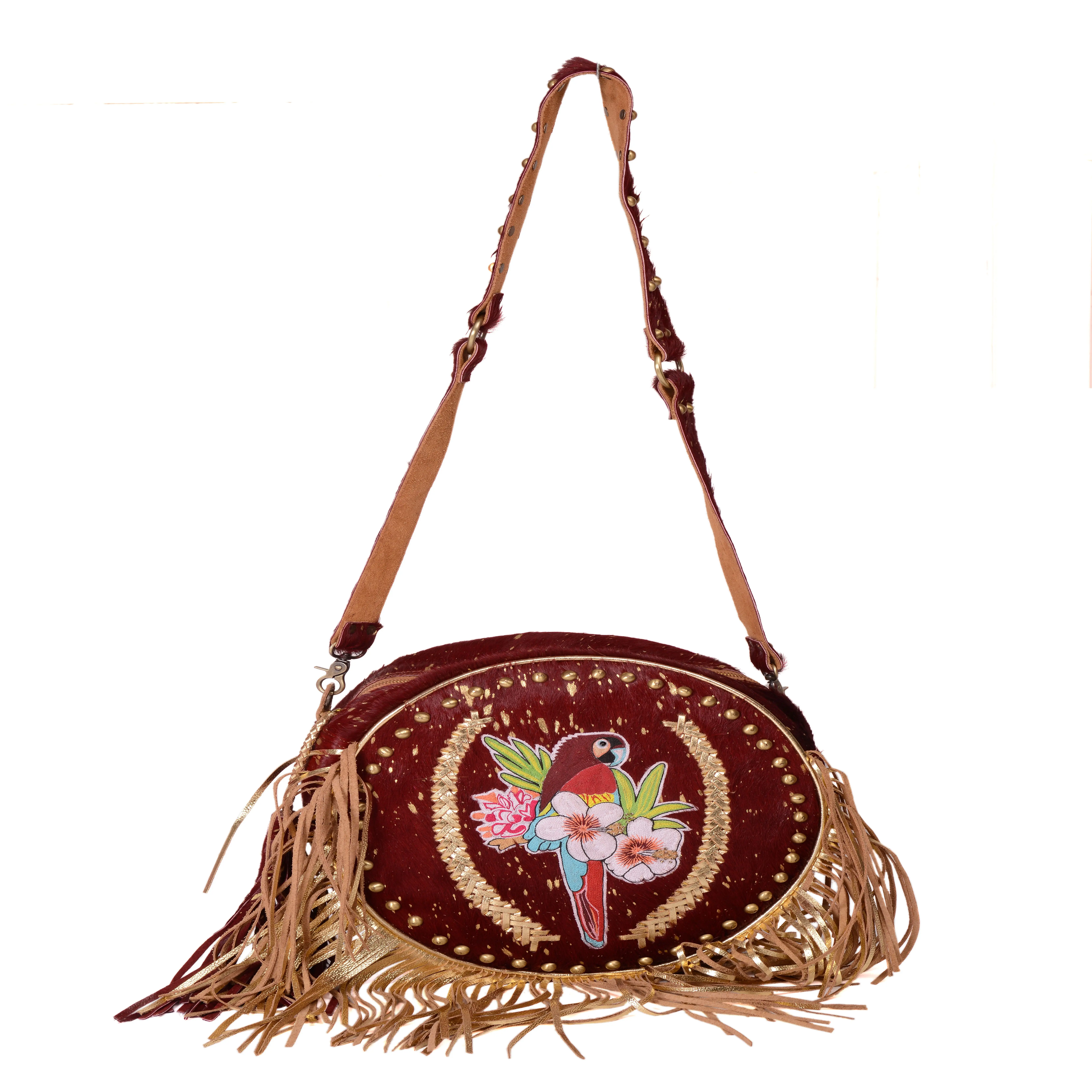 Bolsa Redonda De Papagaio Para Mulheres,Pequena Bolsa Feminina De Luxo  Estilosa - Buy Saco De Sacos De Moda Para Amantes Meninas Boho Chic Hippies  Saco Bordado Saco Têxtil Saco Bolsa De Couro