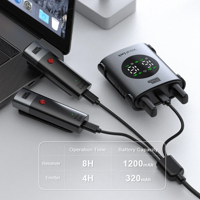 Беспроводной петличный микрофон UHF, 1 передатчик и 2 приемника, совместимые со смартфоном, DSLR, интервью