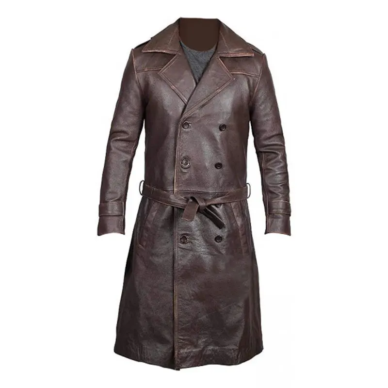 Wholesale New Custom Men's High Quality Winter Long Trench Coat Waterproof Breathable Quick Dry Woolen Fabric Button Coat - Image 5