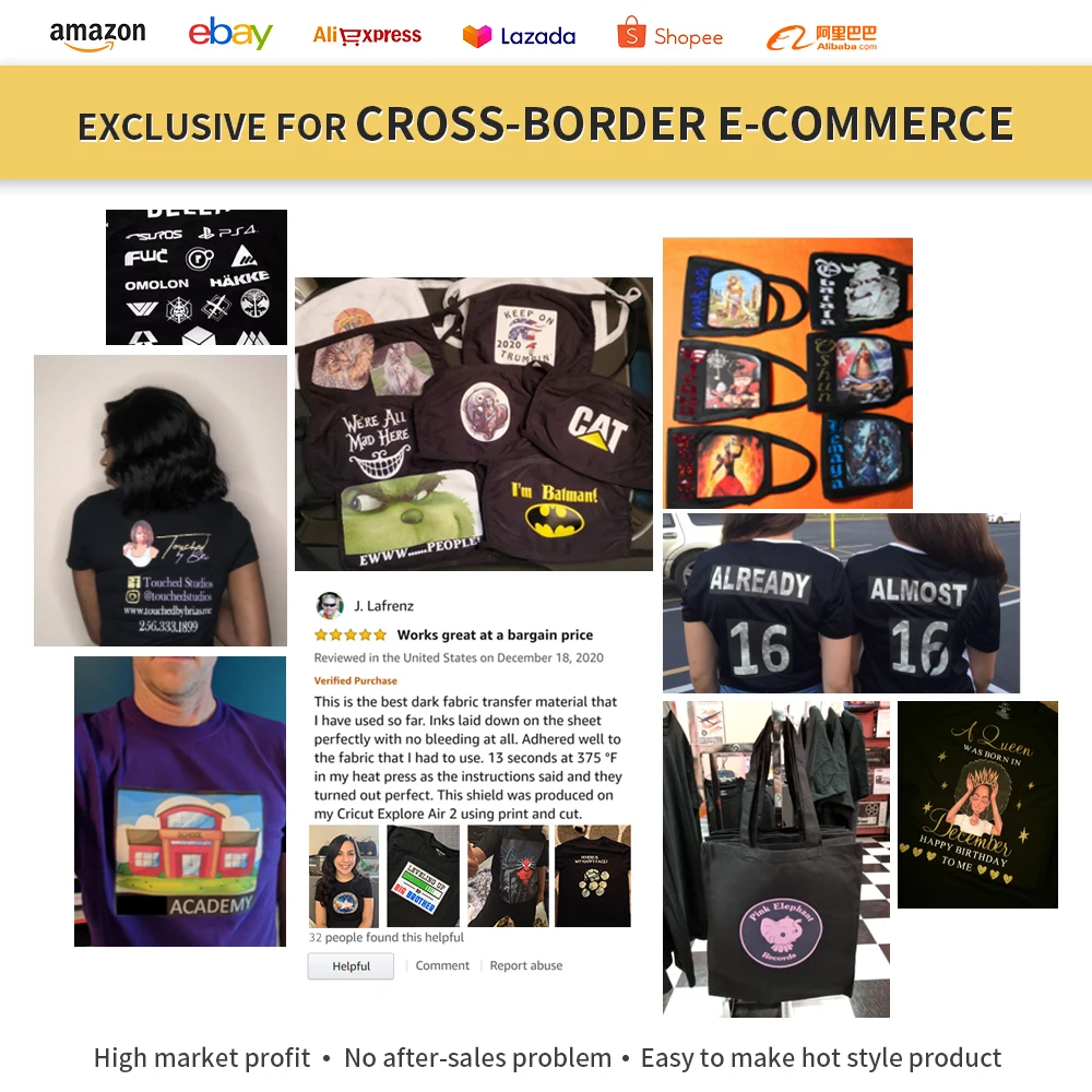 Прямые продажи с завода Winner Transfer, не трескается, темная переводная бумага, струйная печать, термопереводная бумага для футболок, бизнеса