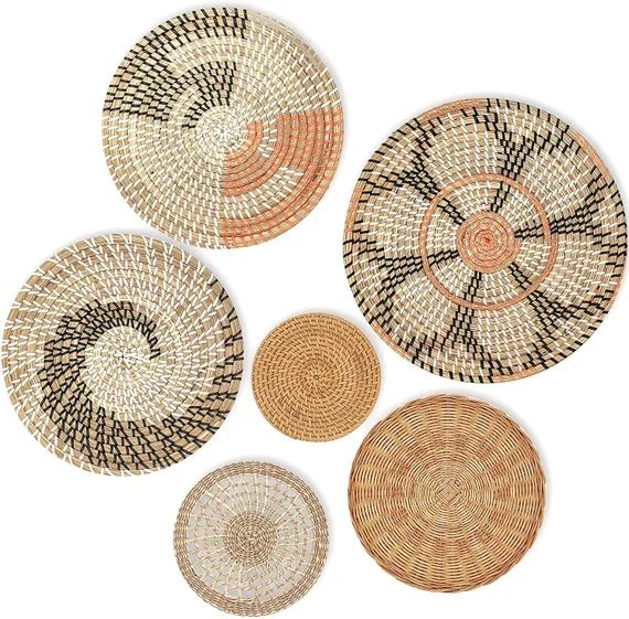 Boho Wandmand Decor Set van 3 Decoratieve Lisdodde Geweven