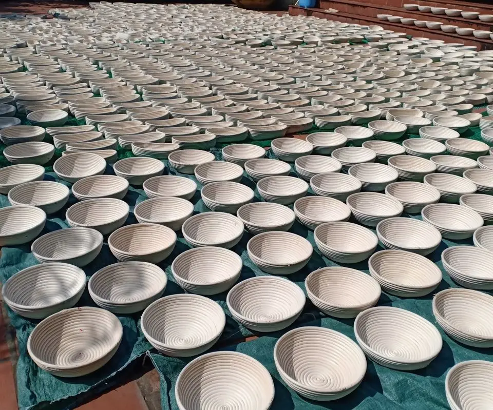 Round Bread Proofing Basket With Liner For Natural Rising Large Rattan