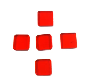 Natural Ruby Quartz 5x5mm Square Flat Handmade Gemstone For Jewelry Making Wholesale Supplier