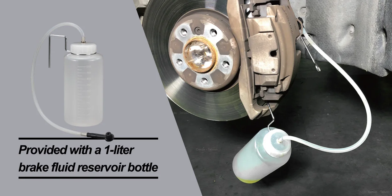 1 Liter Catch Brake Fluid Reservoir Bottle For Brake Bleeding Brake