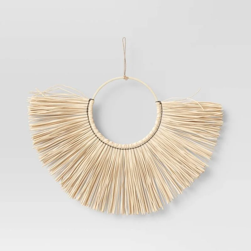 Handcrafted Natural Seagrass Wall Hanging Decoration Straw Rustic Art Decor Cheap Wholesale