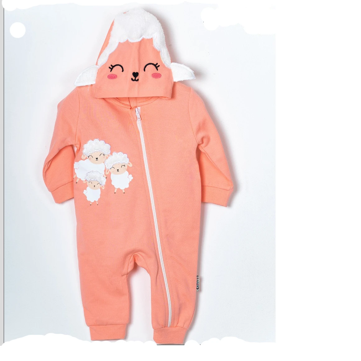 Горячая распродажа! Детские комбинезоны на молнии из ягненка детские детская одежда мягкого хлопка для девочек от бренда