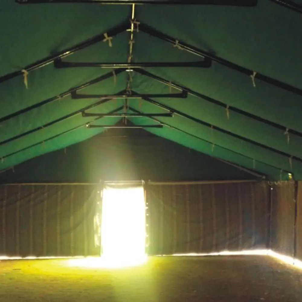 Luxury Double Layer PVC & Canvas Storage Tent Waterproof Aluminum Folding for Outdoor Industrial Events Resort Use Large Size