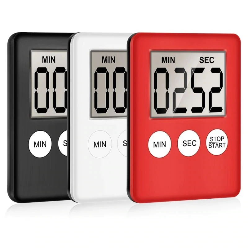 Electric Kitchen Timer LCD Large Display Digital Timer Square