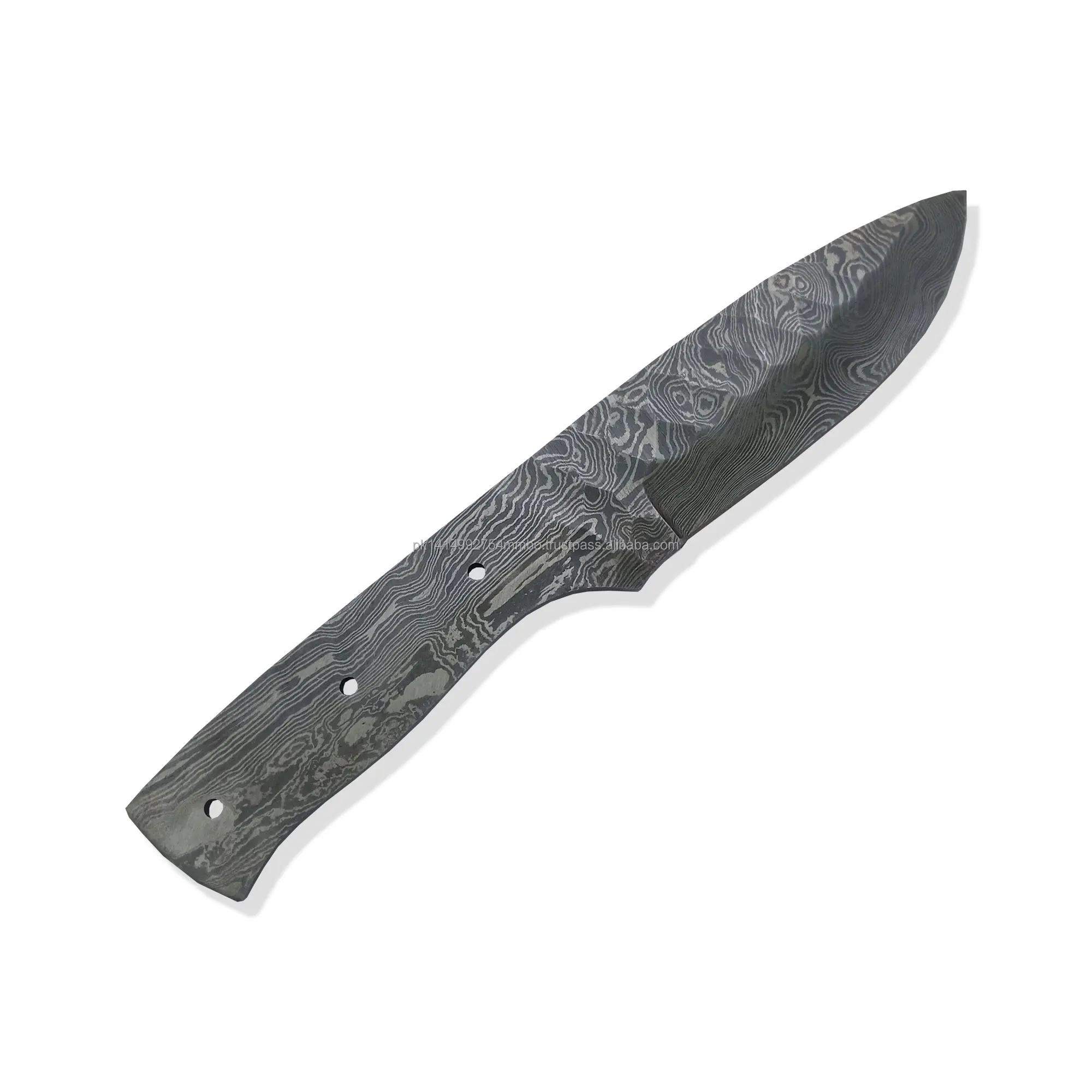 Custom Hand Made Damascus Steel Hunting Hammer Knife Blade Blanks Fixed