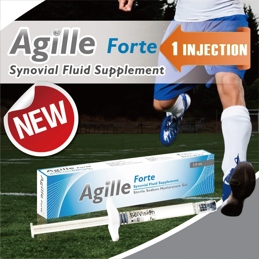 Single-injection synovial fluid supplement for knee pain- Agille Forte