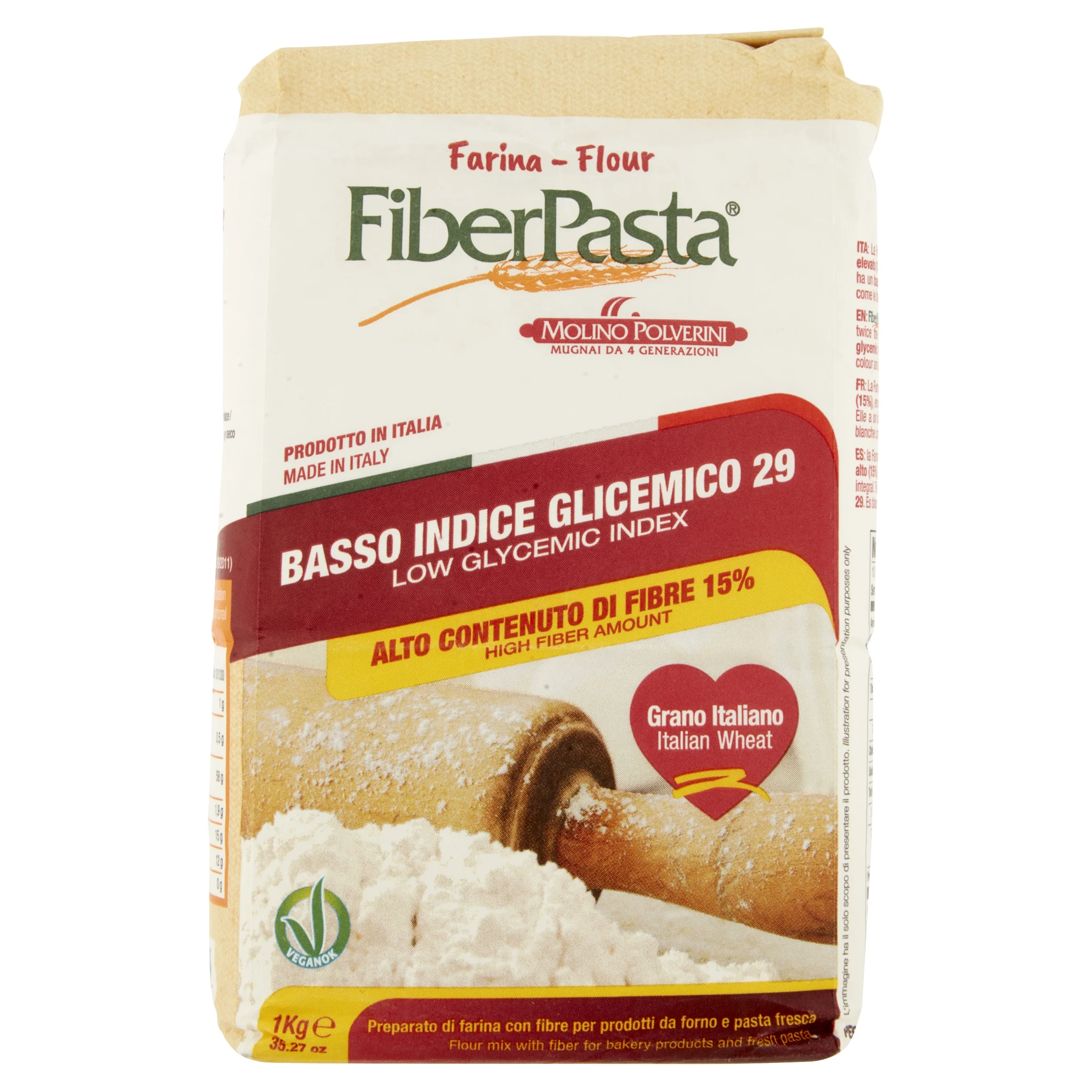 High Fiber Wheat Flour With Low Glycemic Index And Free From