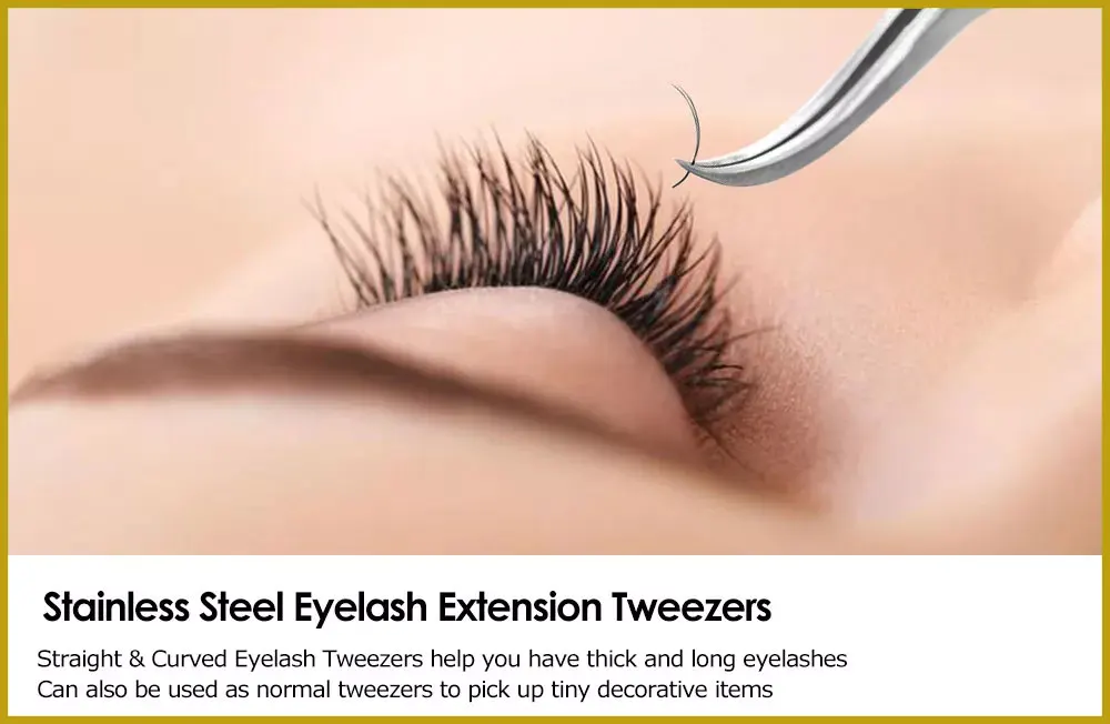 Best Quality Stainless Steel Eyelashes Tweezers Custom Made Top Quality