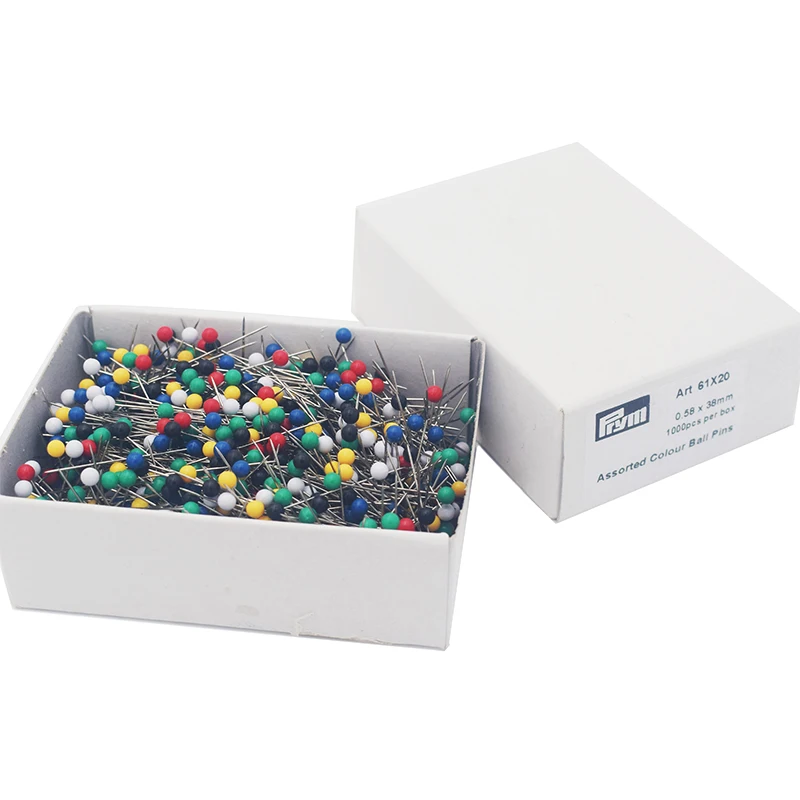1000pcs 38mm Prym Assorted Color Ball Head Quilting Pins,Straight