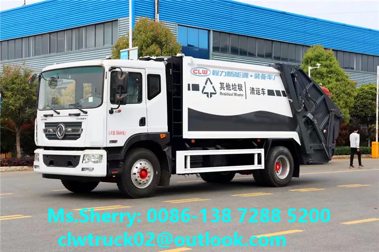 dongfeng d9 rubbish compactor refuse truck