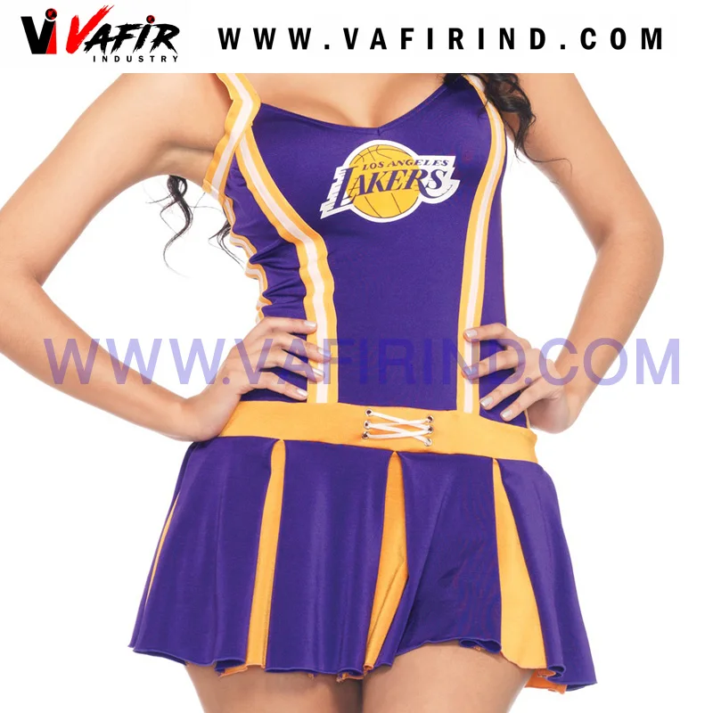 Wholesale Breathable Cheerleading Uniforms for Girls Sublimated in Nylon Spandex Cotton Polyester Rayon Latex for Lycra Material