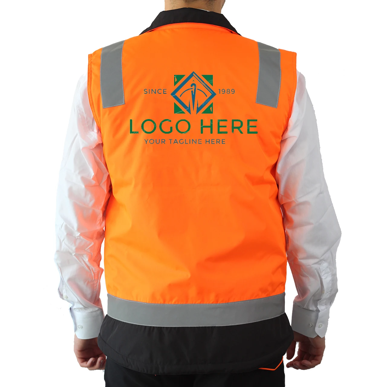 Оранжевый светоотражающий предупреждающий жилет