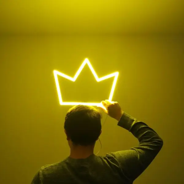 Crown Neon Sign Yellow Aesthetic Led Light - PageNeon